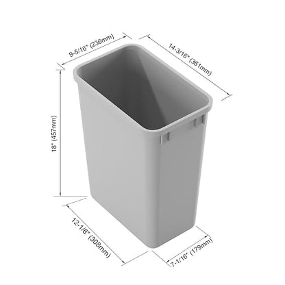 Dowell 35L Wastebasket Trash Container, 37Qt/9.2Gal, - Image 2