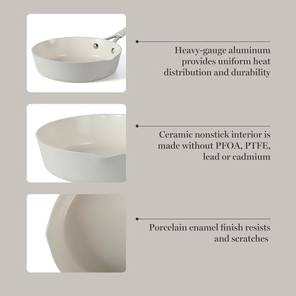 Martha Stewart Heathland 8 Inch Aluminum Fry Pan Cookware Non-Toxic Premium - Image 4