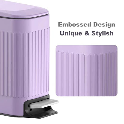 TrashAid Slim Bathroom Trash Can - Image 3
