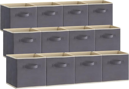 Lifewit 13 Inch Cube Storage Bins, 12 Packs Storage Cubes Foldable Decorative by Lifewit