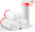 Small Trash Bags, KONE 192 Count 4 Gallon Drawstring Extra Thick Garbage Bags Wastebasket Bin Liners Plastic Trash Bags for Bathroom, Bedroom, Office, Car, Kitchen, Home