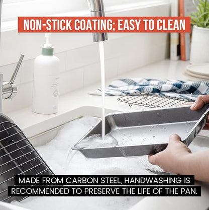 Chef Pomodoro Nonstick Carbon Steel Small Roasting Pan - Image 8