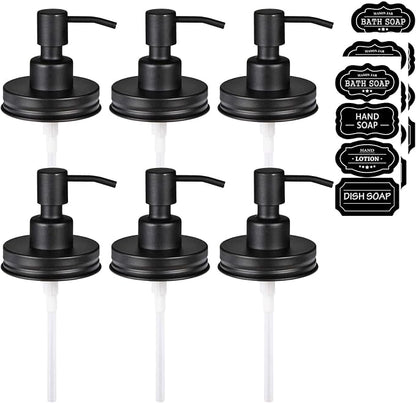 Amolliar Mason Jar Liquid Soap Dispenser Lid, 304 Stainless Steel Pump Lid by Amolliar