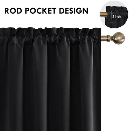 DWCN Blackout Curtains Room Darkening Thermal Insulated Bedroom Curtains Window - Image 4