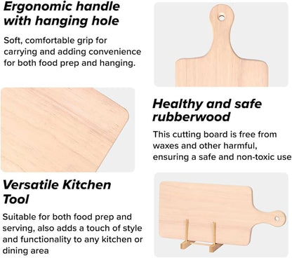 LZMS 4 Packs 18" x 8" Wood Serving Boards Set | Unfinished Wood Crafts - Image 5