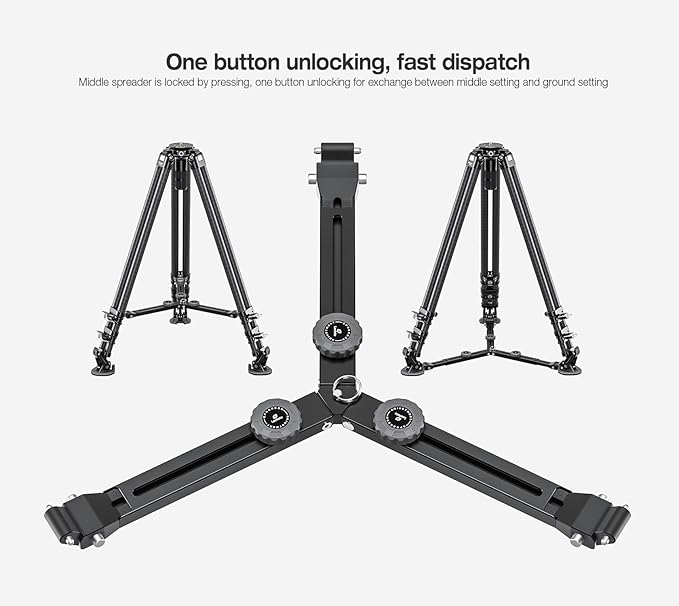 Leofoto LVC-193C Carbon Fiber Twin Leg Video Tripod+BV-15 Fluid Head