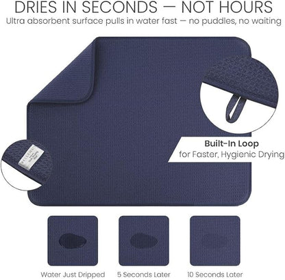 Bellemain XL Dish Mat Microfiber Dish Drying Mat, Super absorbent - Image 3