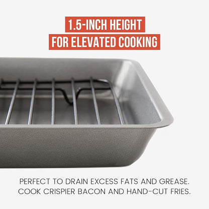 Chef Pomodoro Nonstick Carbon Steel Small Roasting Pan - Image 4