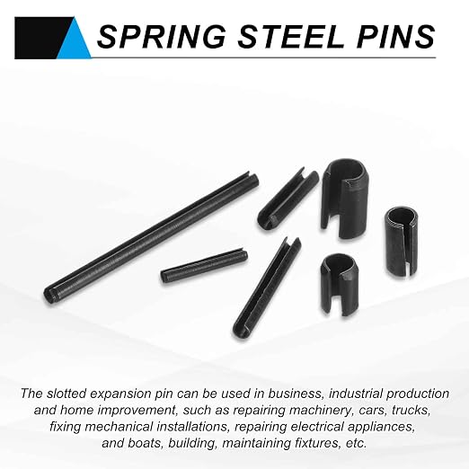 MECCANIXITY 120Pcs Slotted Split Roll Pins 2/25 Inch Dia. 4/5 Inch Length Steel - Image 5