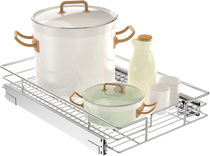 LOVMOR Pull Out Cabinet Organizer 14½" W x 21½" D, Kitchen Cabinet Pull Out by LOVMOR