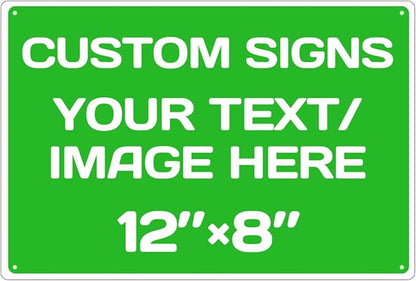 Repaly Personalized signs, Aluminum Weatherproof Metal Sign Multiple Sizes by Repaly