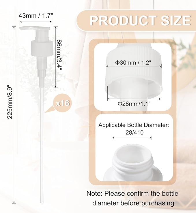 uxcell 16 Pcs Soap Dispenser Pump Heads Soap Dispensers Top Pumps Replacement - Image 2