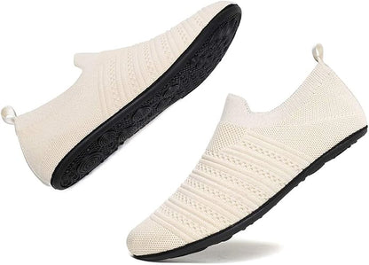 QZKDM Lightweight Slip on Grip Indoor House Slippers Barefoot Non Slip Home - Image 4