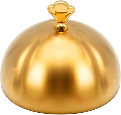 Gold Stainless Steel Food Dome Cover Food Protecting Dome Cover Serving Plate - Image 7