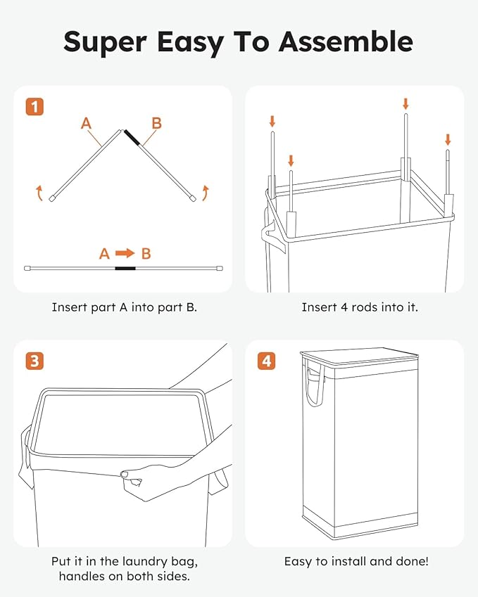 SOLEDI Laundry Hamper Black with Lid and Removable Bag - 100L Large and Tall Laundry Basket Collapsible with Handle for Clothing and Toys Storage - Dirty Clothes Hamper for Bedroom, bathroom, dorm