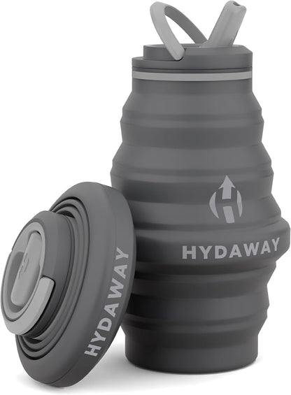 HYDAWAY 17oz Collapsible Water Bottle - BPA-Free, Leakproof, Lightweight, and Space-Saving - Perfect for Travel, Hiking, and Everyday Hydration