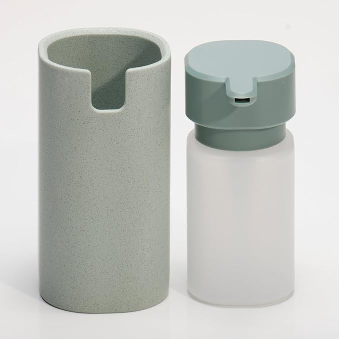 LINE+ARC Modern Easy-to-Press Soap Dispenser. Cute Bathroom Blue Marble Kitchen - Image 5