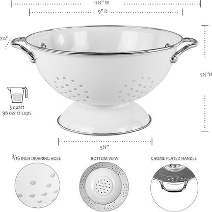 Calypso Basics by Reston Lloyd Powder Coated Enameled Colander, 3 Quart - Image 4