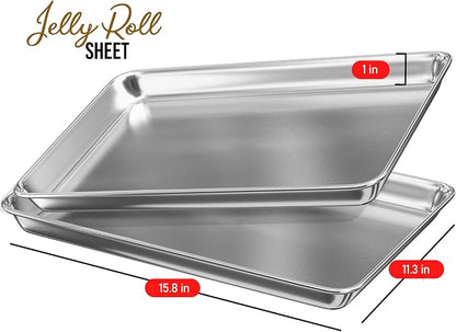 Eatex Aluminum Baking Sheet Set, Nonstick Cookie Sheets - Image 2