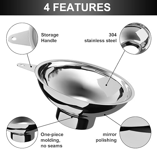 Serinar 5.7 Inch X 2.78 Inch Mouth Metal Canning Funnel - Image 3