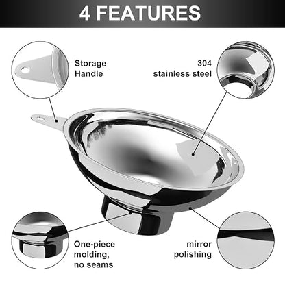 Serinar 5.7 in X 2.26 in Caliber Stainless Steel Canning Funnel - Image 3