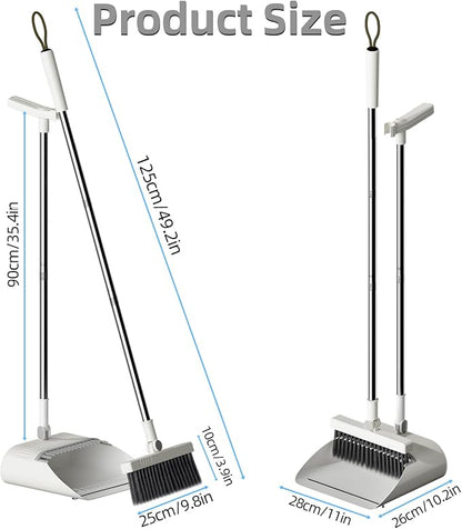 Upgrade Broom with Dustpan Combo Set, Broom and Dustpan Set with Adjustable - Image 6