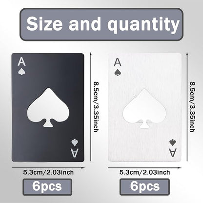 Ace of Spades Bottle Openers, Credit Card Size Stainless Steel Bottle Opener - Image 2