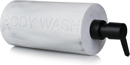 White Body Wash Dispenser Luxurious Refillable Pump Bottle - Image 2