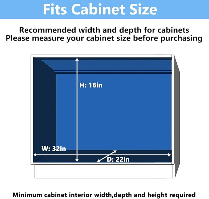 2 Tier Individual Pull Out Cabinet Organizer 31½" W x 21½" D, Heavy Duty - Image 4
