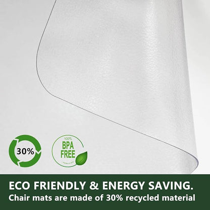 FuturHydro Office Chair Mat for Hardwood Floor, Plastic Rolling Chair Mat for - Image 5