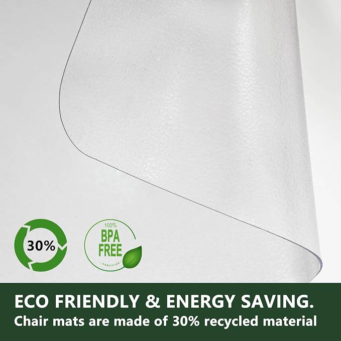FuturHydro Chair Mat for Hardwood Floor, Easy Glide, Transparent Mats for Office - Image 5