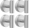 Suction Cup Hooks, Shower Hooks for Inside Shower – Removable Towel Hooks for Bathroom Window Glass Mirror Tile, Bath Robe Looafh Hook for Hanging – Waterproof & Rustproof, Silver(4 Pack)