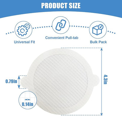 60 Pack Disposable Shower Drain Hair Catcher Hair Trap Drain Covers 4.4” - Image 2