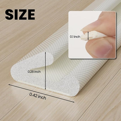 V Shape Foam Weather Stripping Door Frame Seal Strip 2Pcs×26FT White, Draft - Image 2