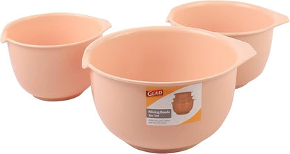 Glad Mixing Bowls with Pour Spout| Nesting Design Saves Space | Non-Slip - Image 5