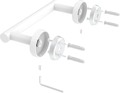 RARXTR White Toilet Paper Holder SUS304 Stainless Steel Double Post Pivoting - Image 6