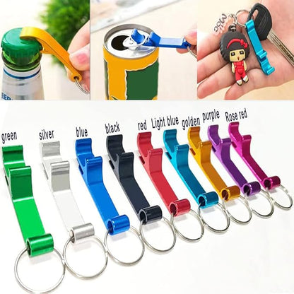 100Pcs Colored Aluminum Bottle Opener Keychain, Soda Beverage Beer Bottle - Image 4