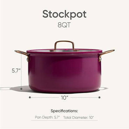 CAROTE 8QT Full Clad Tri Ply Stainless Steel Stock Pot - Image 2