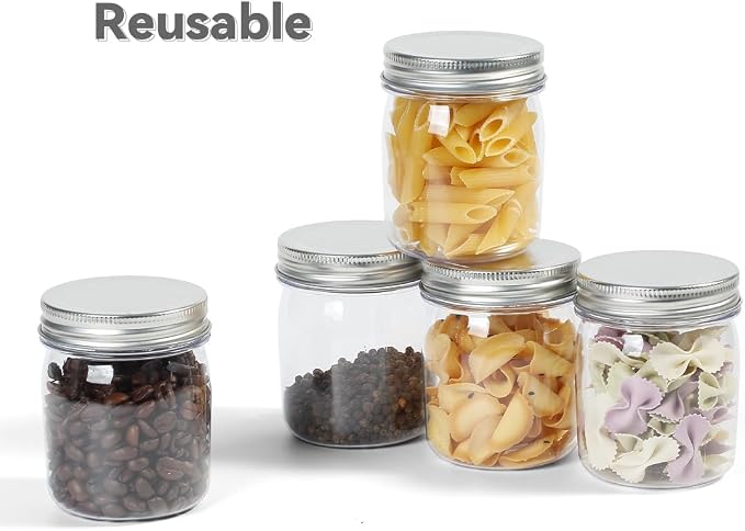 Plastic Mason Jars Reusable Storage Containers - Image 6