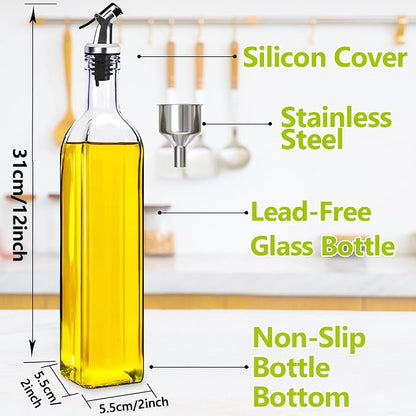 Showvigor Olive Oil Dispenser Bottles, 2 Pourers and 1 Funnel - Image 3