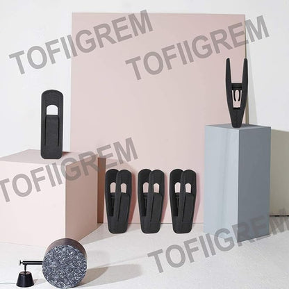 Black Velvet Hangers Clips 40 PCS, Pants Hangers Velvet Clips Easily Add to - Image 8