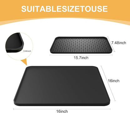 Silicone Coffee Mat, Coffee Bar Accessories Fit Under Coffee Maker Coffee - Image 4