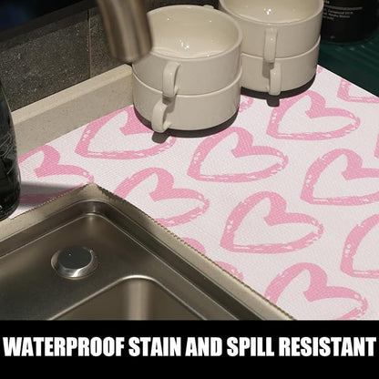 Pink Heart Drawer Liner for Cabinets, Shelf Liner Non-Adhesive and Strong - Image 7