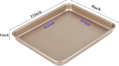 11 Inch Baking Sheets Pan Nonstick Set of 2, Walooza Cookie Sheet Replacement - Image 2