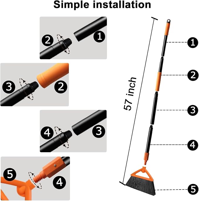 4 PCS Outdoor Indoor Broom, Brooms - Image 7