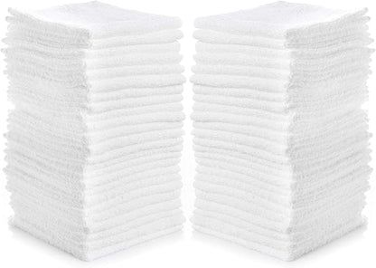 Simpli-Magic Cotton Washcloths White, 40 Pack, Size: 12”x12” by SIMPLI-MAGIC