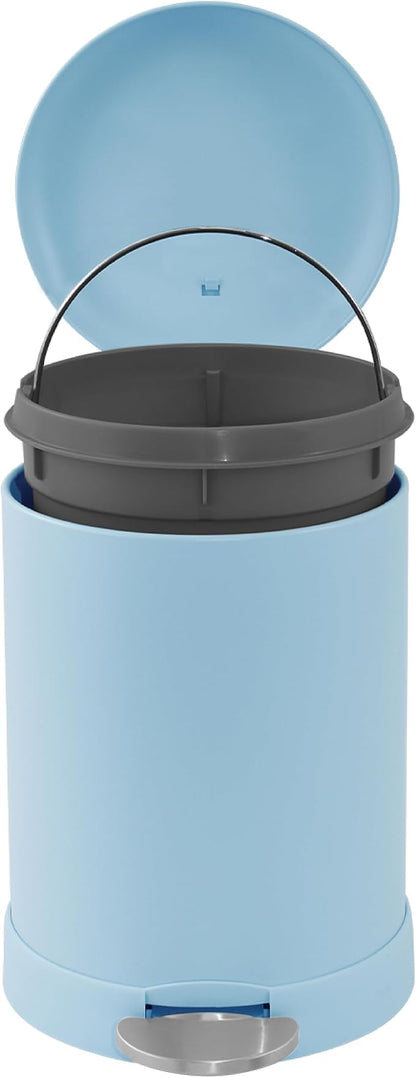 Glad Small Trash Can, 1.2 Gallon | Round Stainless Steel Garbage Bin - Image 3