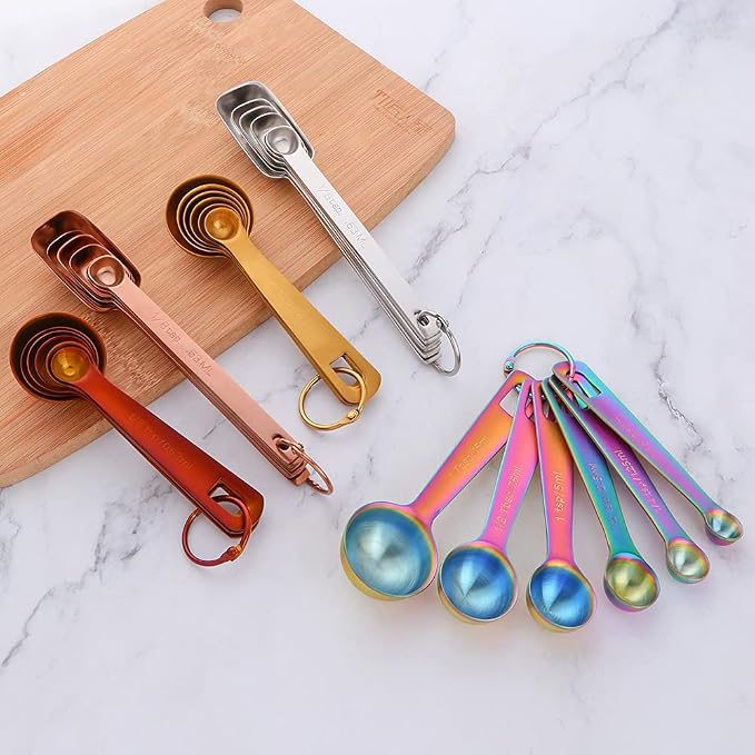 DOCBLACK Measuring Spoons, Heavy Duty 18/8 Stainless Steel Cue Measuring Spoons - Image 2