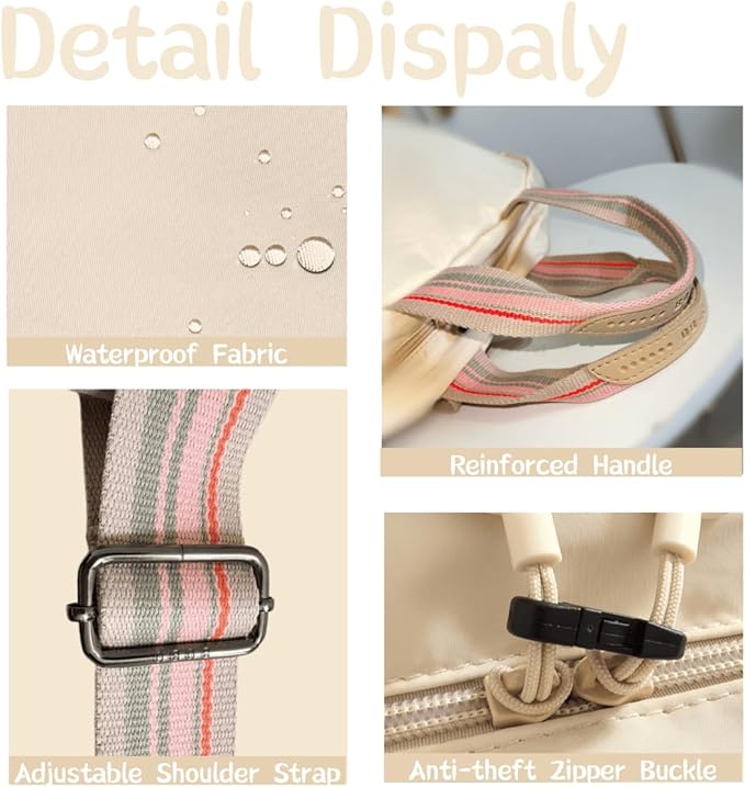 Lightweight Backpack with Laptop Compartment, Large Capacity Leisure Backpacks, Water Resistant Bookbag, Casual College Daypacks, Nurse Backpack for Work Travel