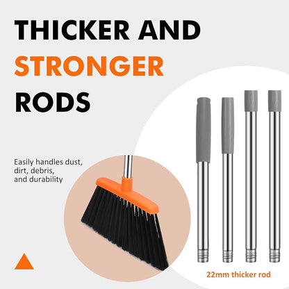 NACENA Heavy Duty Broom, 55 Inch Long Handle Outdoor Large Angle Brooms - Image 5